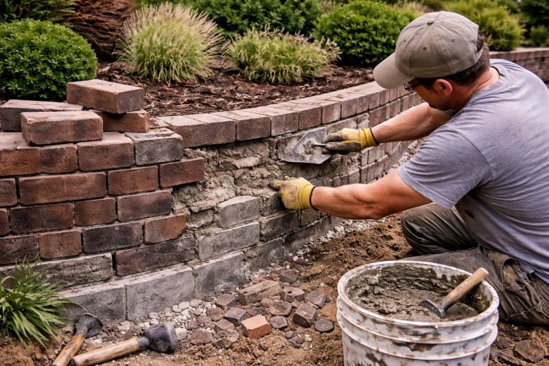 Brick Retaining Wall Repair in Salt Lake County, UT
