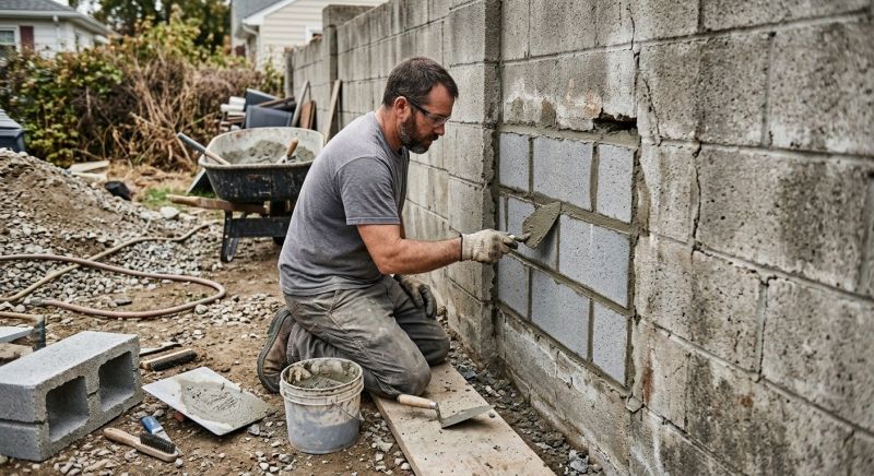 Cinder Block Wall Repair in Salt Lake City, UT