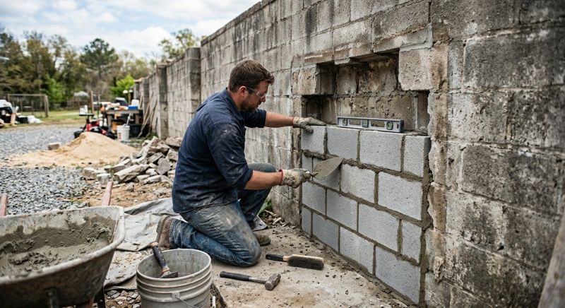 Cinder Block Wall Repair in Tooele, UT