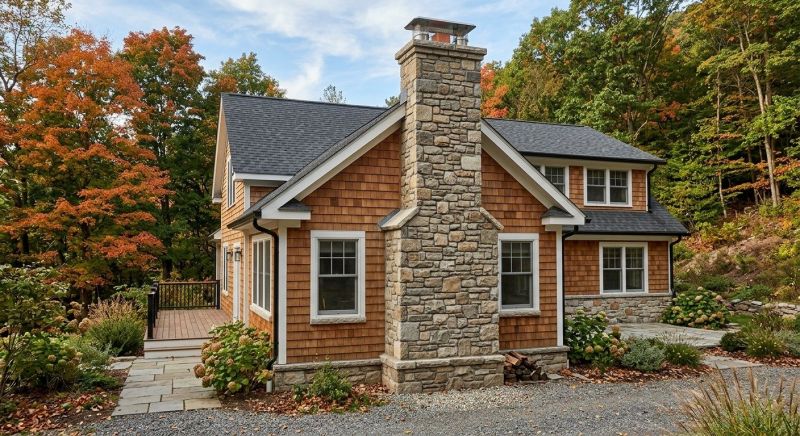 Stone Chimney Installation in Alpine, UT