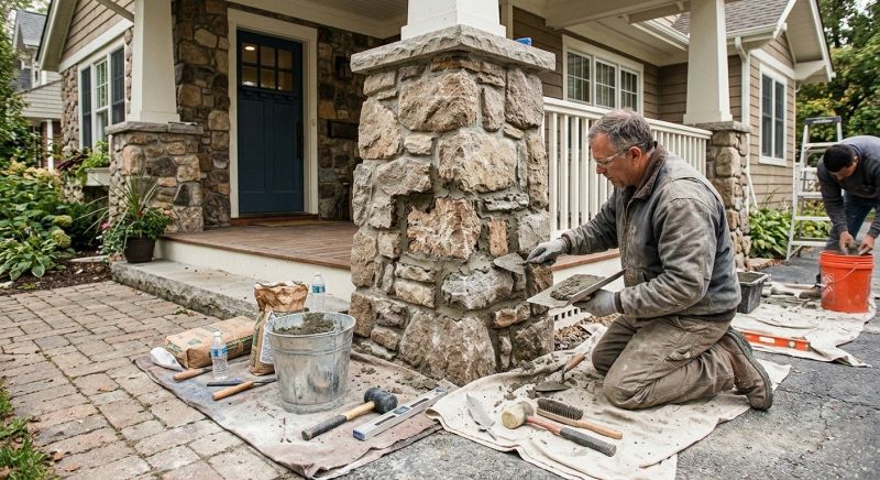 Stone Column Repair in Salt Lake County, UT